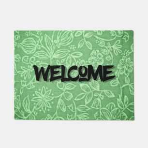 Green Welcome Doormat