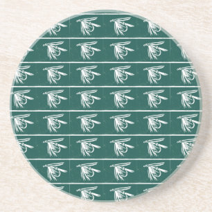 Green Wet Fly Pattern Trout Fly Coaster