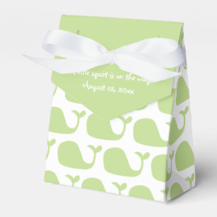 Green Whale Theme Baby Shower Favour Boxes