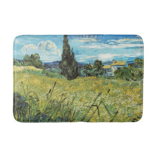 Green Wheat Field  Vincent van Gogh  Bath Mat