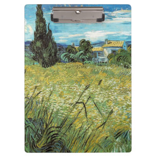 Green Wheat Field Vincent van Gogh Clipboard