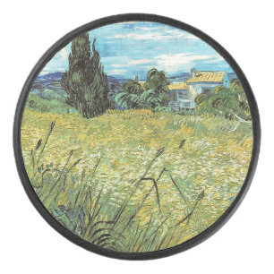 Green Wheat Field  Vincent van Gogh  Hockey Puck