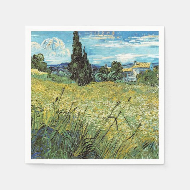 Green Wheat Field  Vincent van Gogh     Napkin (Front)