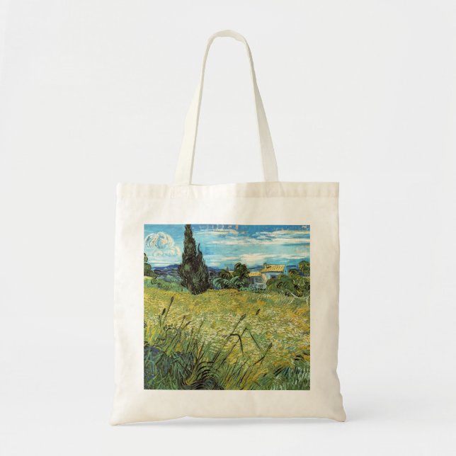 Green Wheat Field  Vincent van Gogh   Tote Bag (Front)