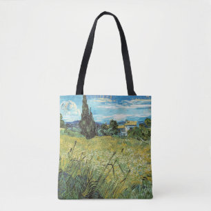 Green Wheat Field Vincent van Gogh Tote Bag