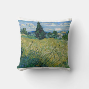 Green Wheat Field with Cypress 1889 by Vincent van Cushion
