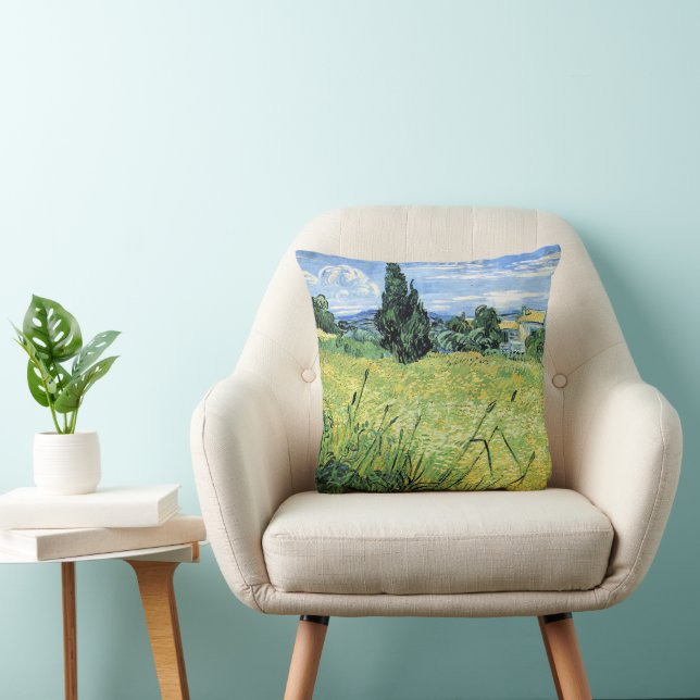 Green Wheat Field with Cypress Cushion (Chair)