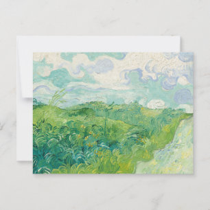 Green Wheat Fields, Auvers by van Gogh: Postcard