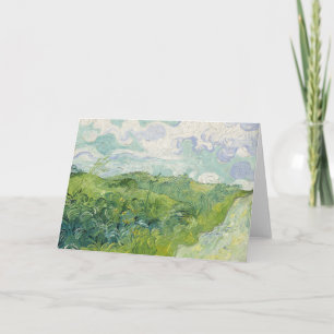 Green Wheat Fields, Auvers   Vincent van Gogh Card