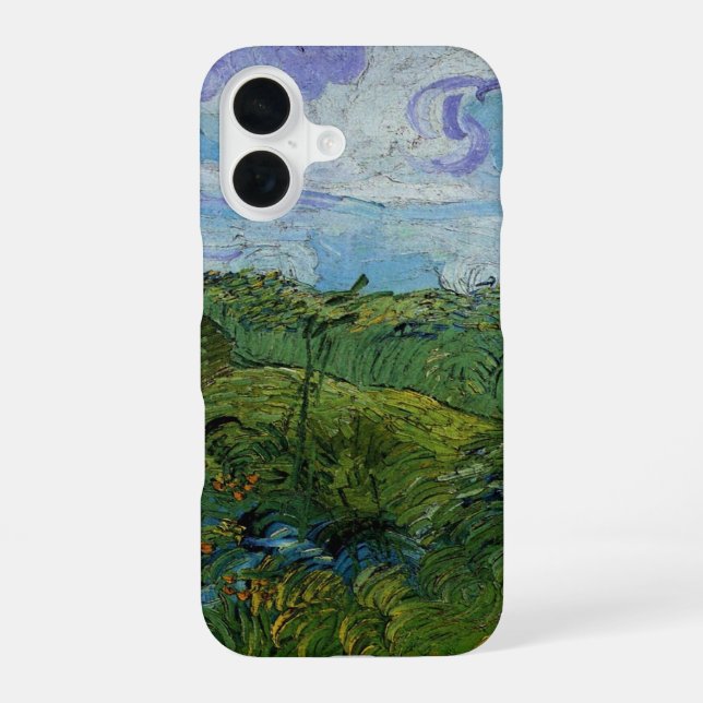 Green Wheat Fields by Vincent van Gogh iPhone 16 Case (Back)