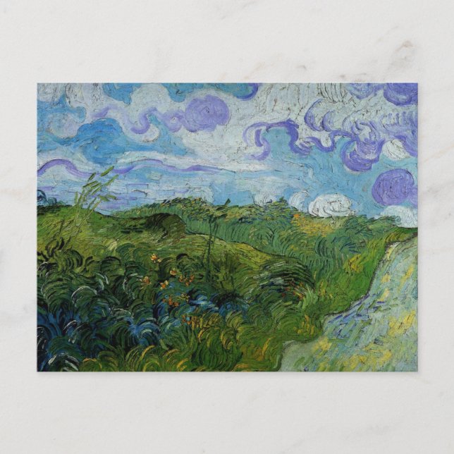 Green Wheat Fields by Vincent van Gogh Postcard (Front)