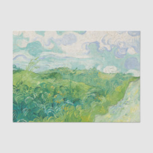 Green Wheat Fields Landscape Art Van Gogh Tissue Paper