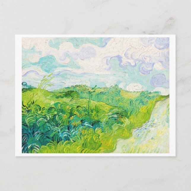 Green Wheat Fields, Van Gogh Postcard (Front)