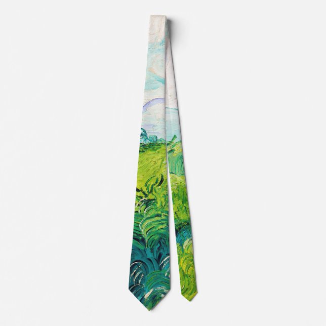 Green Wheat Fields, Van Gogh Tie (Front)
