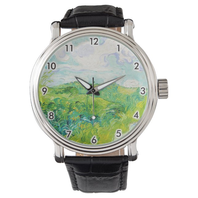 Green Wheat Fields, Van Gogh Watch (Front)