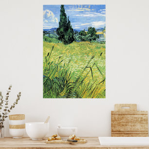 Green Wheatfield with Cypress, Poster