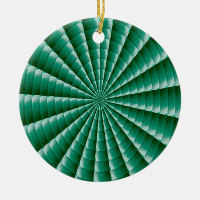 GREEN Wheel Chakra TEMPLATE add TXT IMG Customise Ceramic Tree Decoration (Front)
