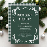 Green Whimsical Hand Drawn Friends Christmas Party