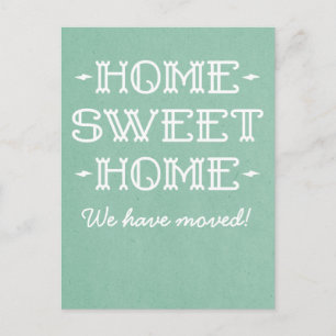 Green Whimsical Home Sweet Home Postcard