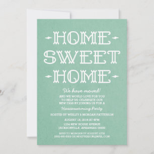 Green Whimsical Sweet Home Housewarming Party Invitation
