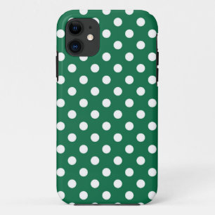 green, white and green polka dots Case-Mate iPhone case