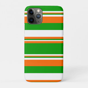 Green, White and Orange Stripes Case-Mate iPhone Case