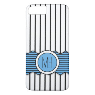Green White Black Pinstripes Pattern Case-Mate iPhone Case
