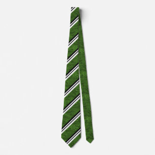Green White/Black Stripe Men's Designer Ties