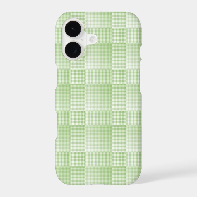 Green White Checker Abstract Pattern (Back)