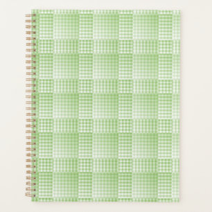 Green White Checker Abstract Pattern Planner