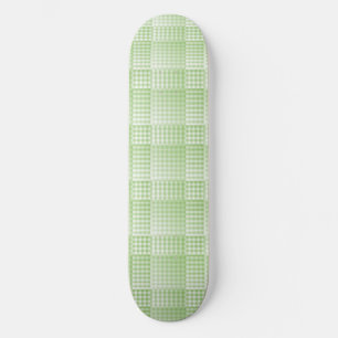 Green White Checker Abstract Pattern Skateboard