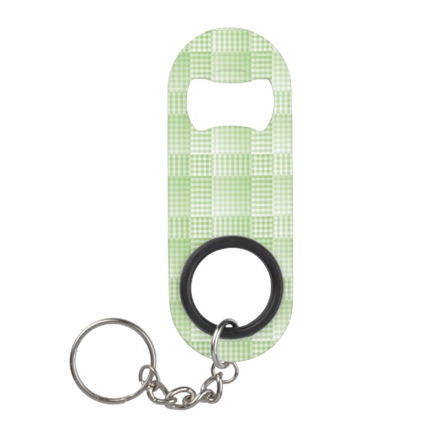 Green White Chequered Abstract Pattern (Front)