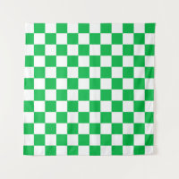 Green White Chequered Check Pattern