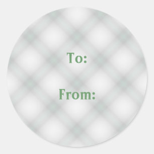 Green White Chequered Gift Tags