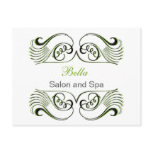 green white Chic Business Thank You Cards