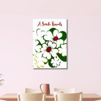 Green & White Clover Lady Bug A Smile Travels