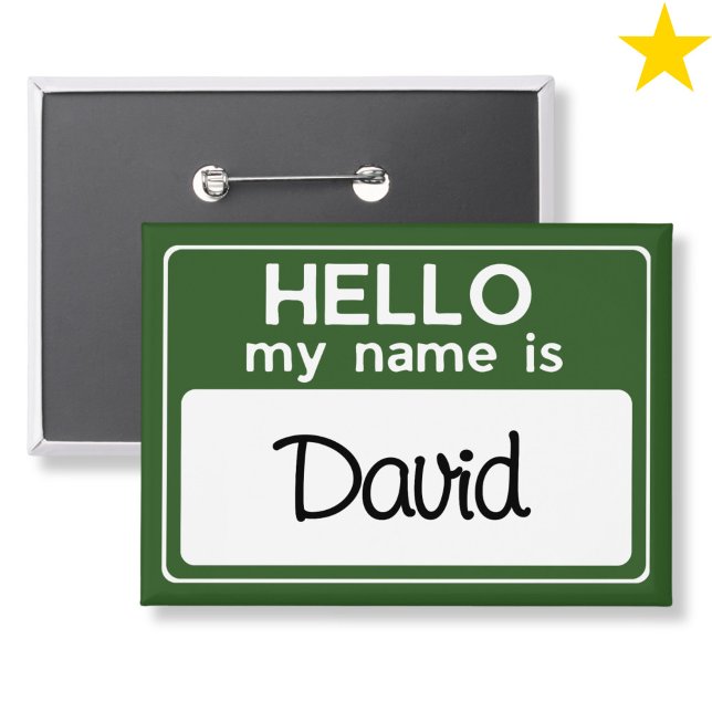 Green White Custom Name Hello My Name Is (Creator Uploaded)