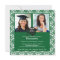 Green & White Damask Photo Graduation Invitation