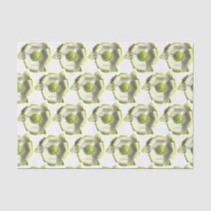 Green White Flower - Floral Jewellery Summer Weddi Tissue Paper