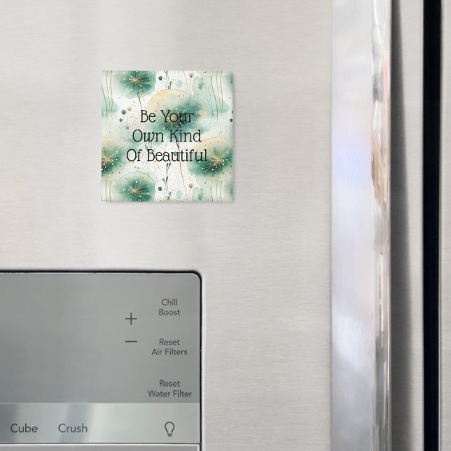 Green White Flowers Magnet (In Situ (Fridge))