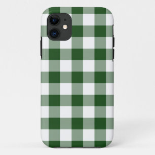 Green White Gingham Check Pattern Case-Mate iPhone Case