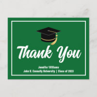 Green White Graduation Personalised Graduate
