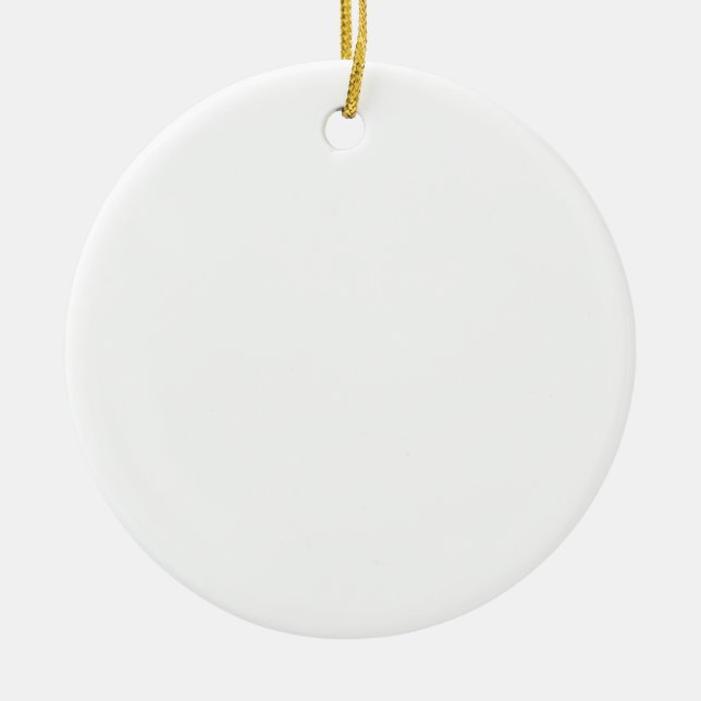 Green White,Harp,Merino, Ceramic Tree Decoration (Front)