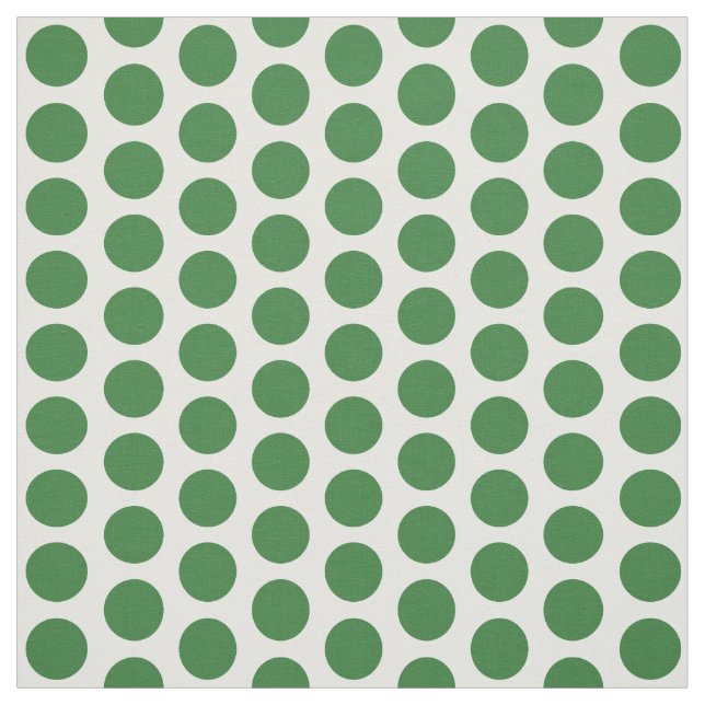 Green White Mini Polka Dots Fabric (Swatch)