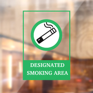 Green White Modern Smoking Area Metal A-Frame 