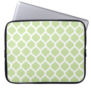 Green & White Moroccan Laptop Sleeve