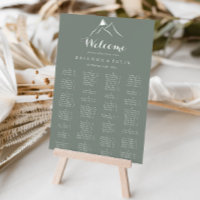 Green White Mountain Alphabetical Seating Chart