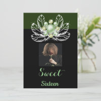 Green & White Pearl Diamonds Sweet 16