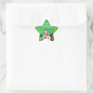 Green White Pet Store Sign Dogs, Cats, Birds Vet Star Sticker