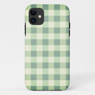 Green & White Plaid Gingham Pretty Case-Mate iPhone Case